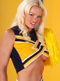 Rhylee Richards:Athlete, Cheerleader, Girlfriend, Gym, Blonde, Blow Job, Facial, Fake Tits, Shaved, Uniform