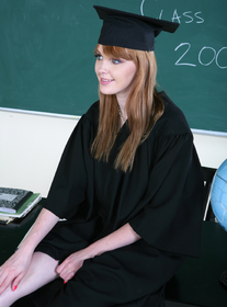Marie McCray:Co-ed, College Girl, Student, Classroom, Desk, Blow Job, Facial, High Heels, Natural Tits, Red Head, Small Tits